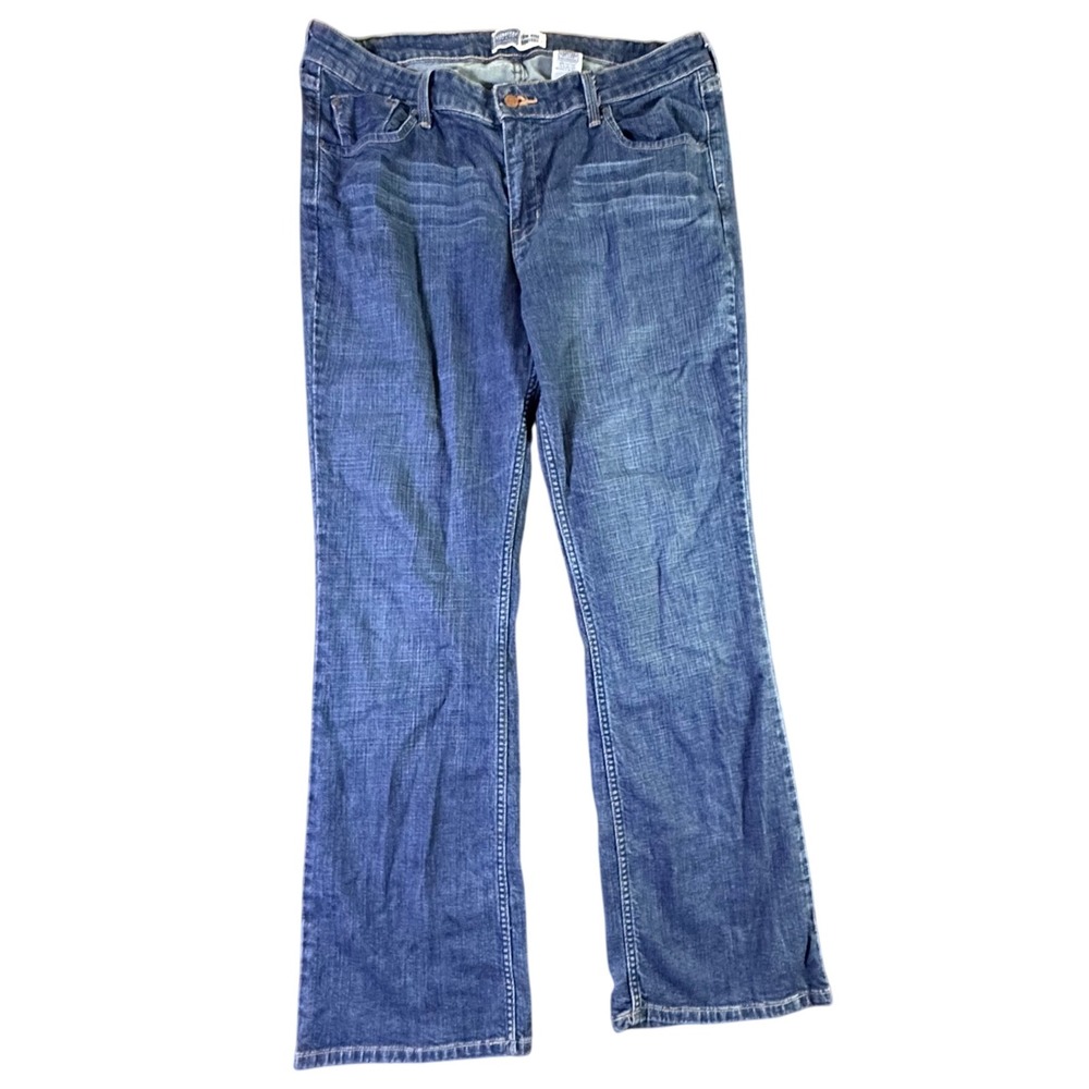 Levi Strauss Signature Low‎ Rise Bootcut Jeans Blue Denim Misses Size 16 Long